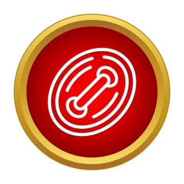 Toggle button icon representing apparel clothing fastener design Stock Illustration