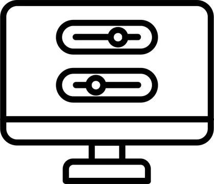 Toggle Button Line Icon Design Stock Illustration