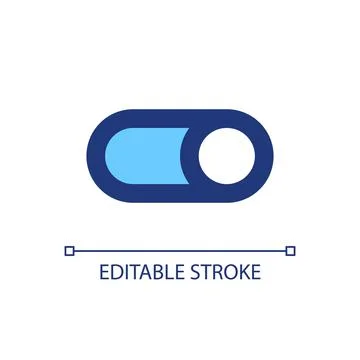 Toggle button pixel perfect RGB color ui icon Illustrazione stock