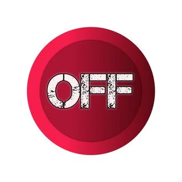 Off toggle button. Set of material design switch buttons Stock Illustration