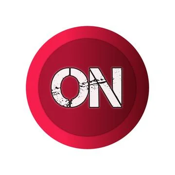 On toggle button. Set of material design switch buttons Stock Illustration