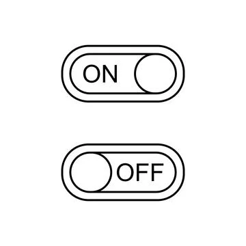 On Off Toggle Buttons Vector Illustrazione stock