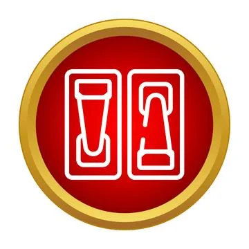 Toggle electric switch symbol controlling power concept Stock Illustration