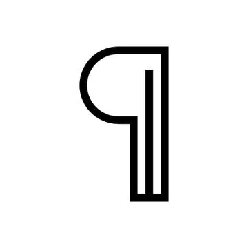 Toggle Formatting Mark Symbol Document Icon Stock Illustration