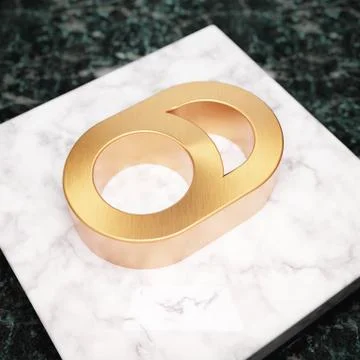 Toggle Off icon. Bronze Toggle Off symbol on white marble podium. Stock Illustration