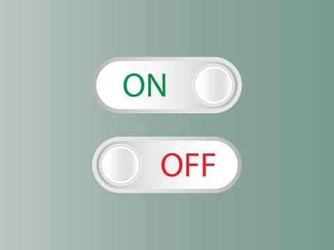 Off, on, toggle icon, button. Vector illustration. Stock Illustration