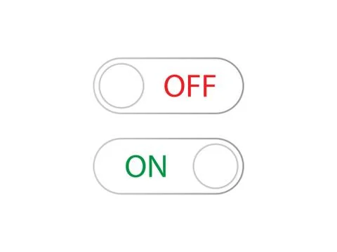 Off, on, toggle icon, button. Vector illustration. Stock Illustration