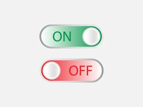 Off, on, toggle icon, button. Vector illustration. Stock Illustration