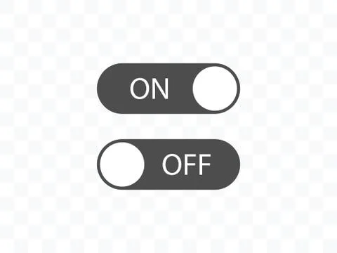 Off, on, toggle icon. Vector illustration, flat design. Stock Illustration