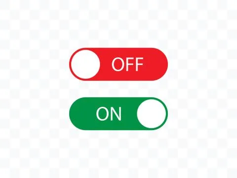 Off, on, toggle icon. Vector illustration, flat design. Stock Illustration