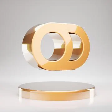 Toggle Off icon. Yellow Gold Toggle Off symbol on golden podium. Illustrazione stock