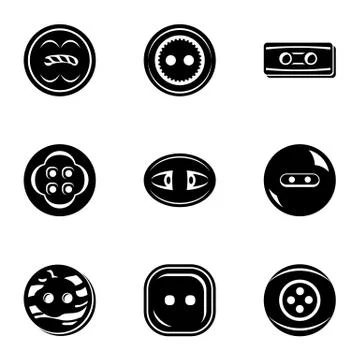 Toggle icons set, simple style Stock Illustration