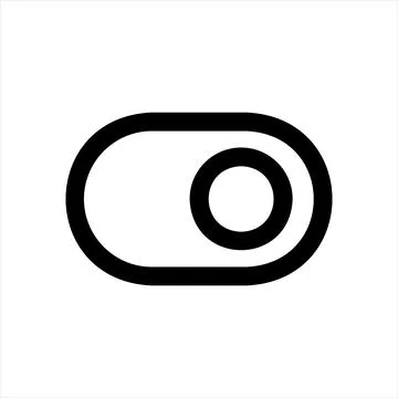 Toggle line icon vector illustration isolated on white background Illustrazione stock