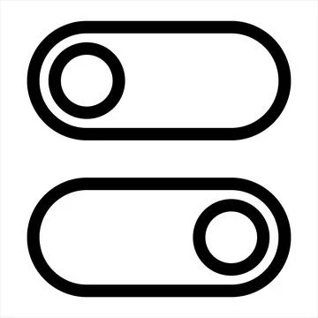 Toggle line icon vector illustration isolated on white background Stock Illustration