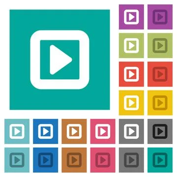 Toggle right square flat multi colored icons Ilustración de archivo