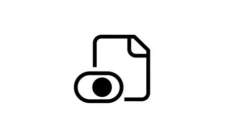 Toggle Settings Document Icon Stock Footage 335591686