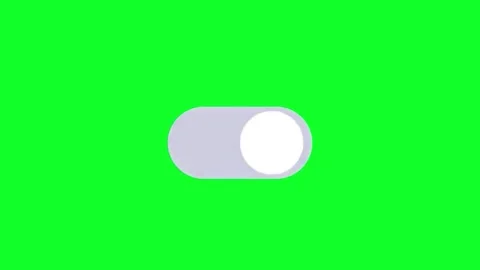 On Off Toggle Slider Switch Button Animation Green Screen Background Video stock 302941783