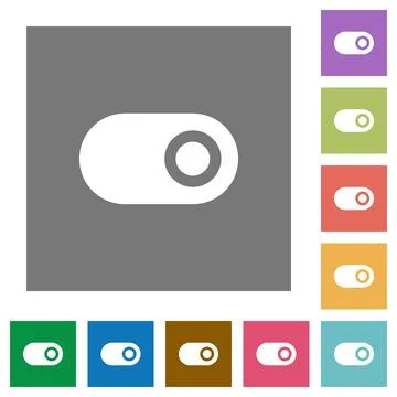 Toggle square flat icons Stockillustratie