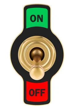 Toggle Switch, OFF. 3D rendering Stockillustratie