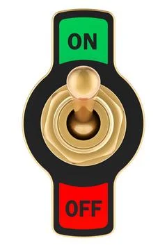 Toggle Switch, ON. 3D rendering Toggle Switch, ON. 3D rendering isolated o... Stock Photos