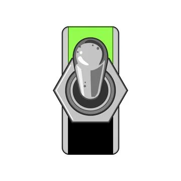 Toggle switch in active on position illustration Stock Illustration