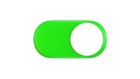 Toggle switch on and off button 3d icon animation Stock Footage 312117837