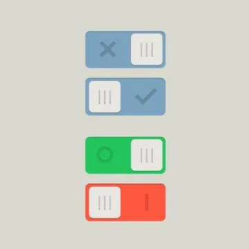 Toggle Switch On and Off position. Button. Vector Illustration Stock Illustration