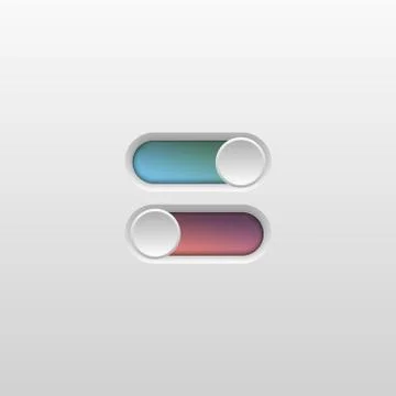 Toggle Switch On and Off position. Stock Illustration