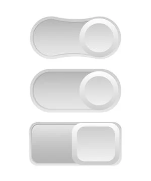 Toggle switch. On and Off. On white background. Vector illustration. Stock Illustration