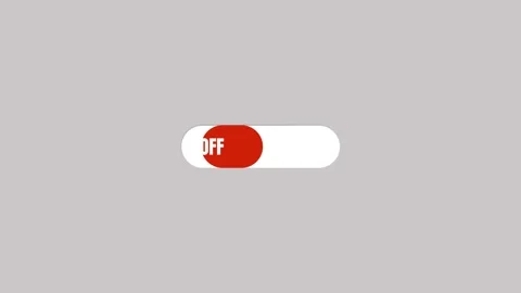 Toggle switch ON OFF animation isolated on grey background Vídeos de archivo 333094004