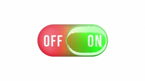 On Off Toggle Switch Animation with Liquid Glass Effect. 4K Stock Footage 325511810