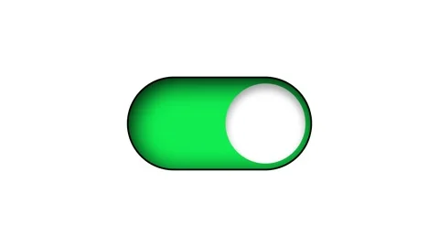 Toggle Switch Animation  Red to Green On Off Button Stock Footage 330455236