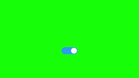 Toggle Switch On Animation Slide In Out Effect Green Screen Chroma Key Stock Footage 334607775