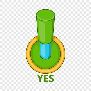 Toggle switch button in the agree position icon イラスト素材
