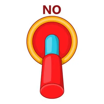 Toggle switch button in the disagree position icon イラスト素材