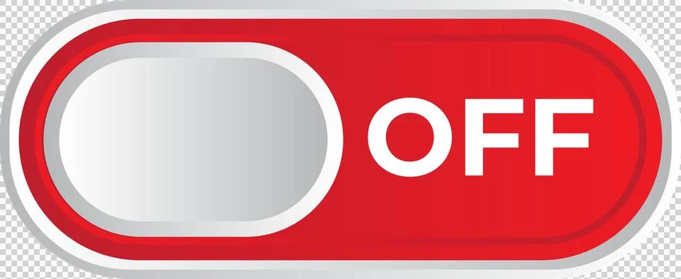 Off Toggle Switch Button Icon Illustrazione stock