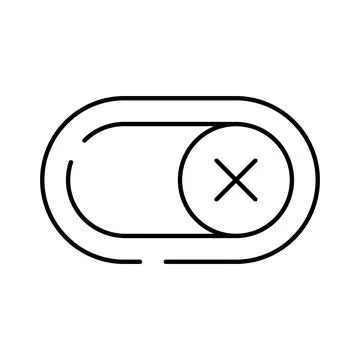 Toggle switch off button indicating deactivation 스톡 일러스트