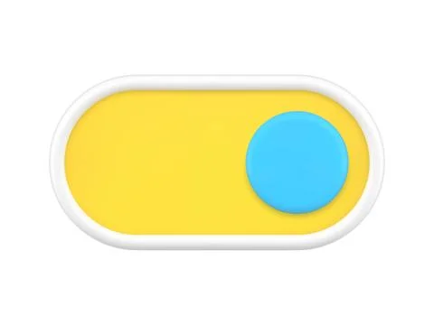 Toggle switch button turn on off modern electronic devices 3d icon vector ill Stock Illustration