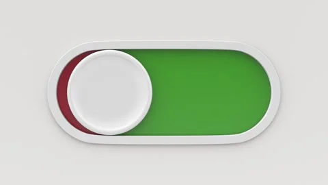 Toggle switch button on white background. Isolated 3D illustration Stock Footage 337681822