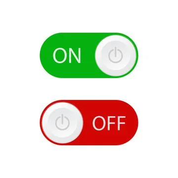 On Off Toggle Switch Buttons Stock Illustration