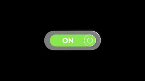 Toggle Switch ON OFF Click Animation with Power Button UI Interaction Stock-Footage 332447724