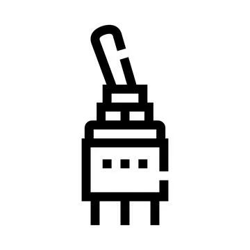 Toggle switch component for electrical control system Illustrazione stock