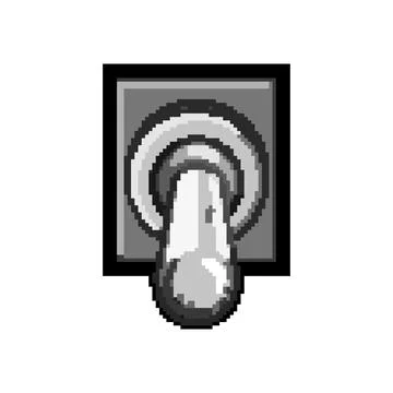 Toggle switch control button in down off position Stock Illustration