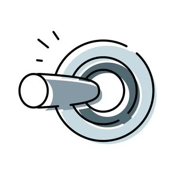 Toggle switch control icon turning on a device Illustrazione stock