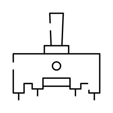 Toggle switch control mechanism icon on white background 스톡 일러스트