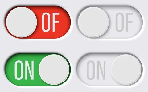 Toggle Switch Design  An Elegant ONOFF Variation with Modern and Minimalist.. Illustrazione stock