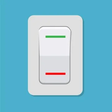 Toggle switch. Electric control concept. Illustrazione stock