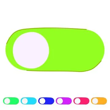 Toggle switch element showing inactive state graphic Stock Illustration