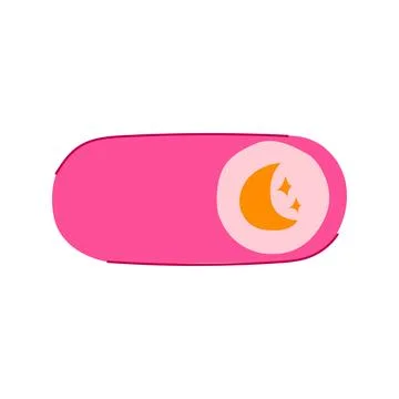 Toggle switch enabling dark mode night interface setting Illustrazione stock