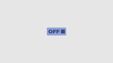 On off toggle switch flat UI overlay element animation Stock Footage 336186868